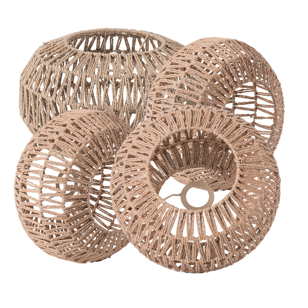 Woven Paper Rope Lamp Shade Rattan Pendant Light Shade