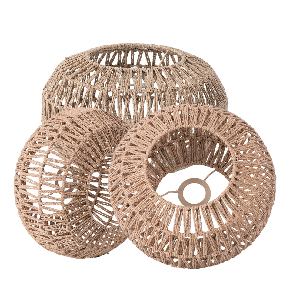 Woven Paper Rope Lamp Shade Rattan Pendant Light Shade