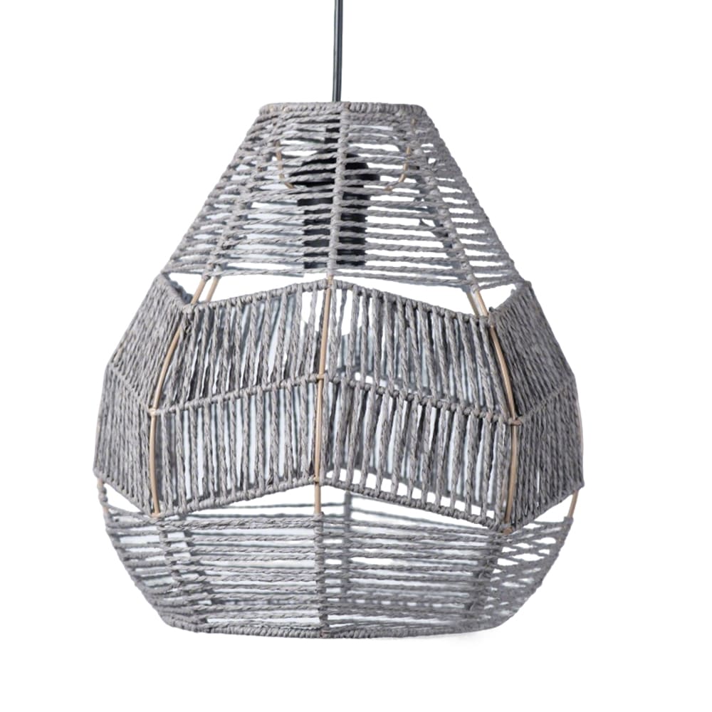 Handwoven Rattan Boho Pendant Light Lamp Shade