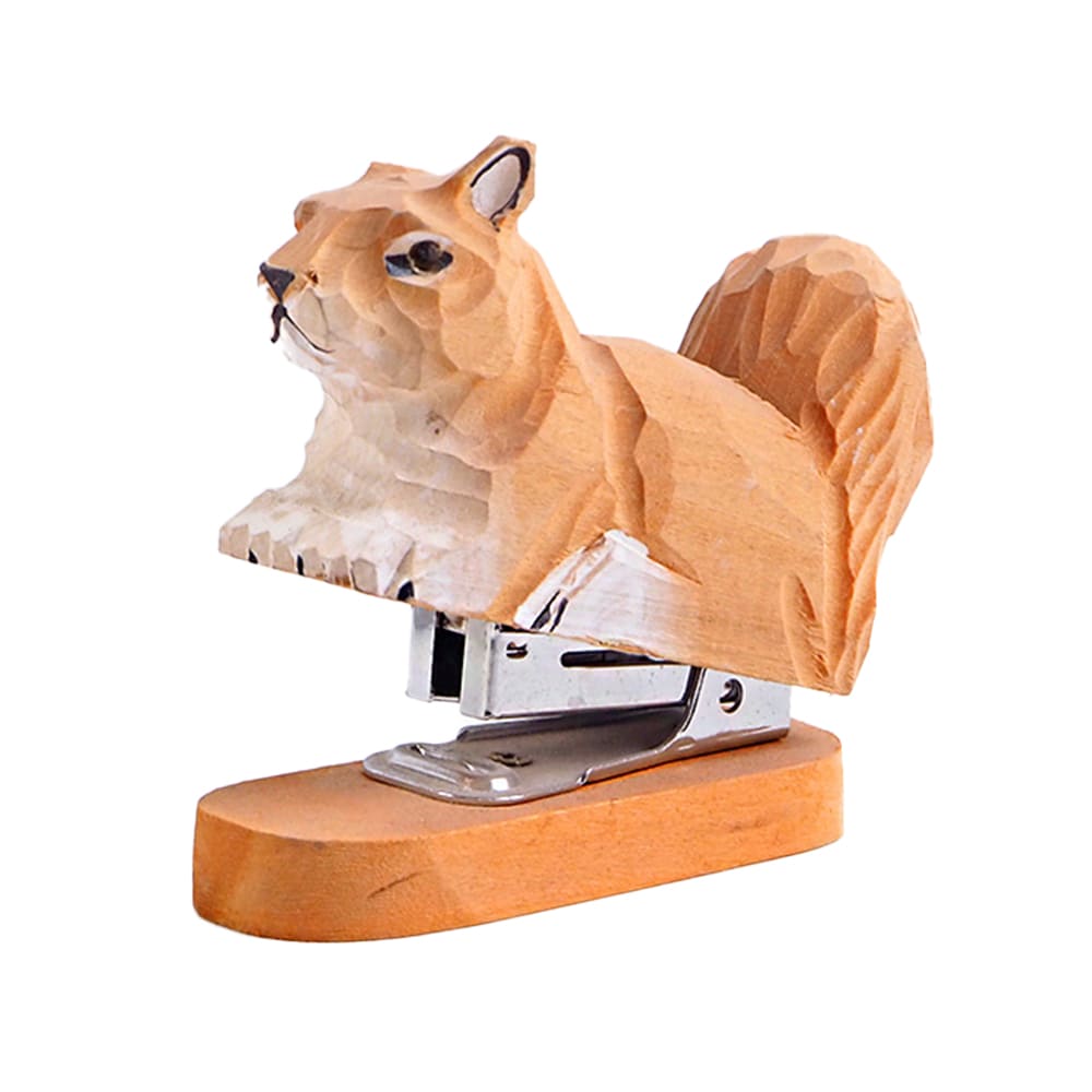 Hand Carved Wooden Animal Shaped Mini Stationery Craft