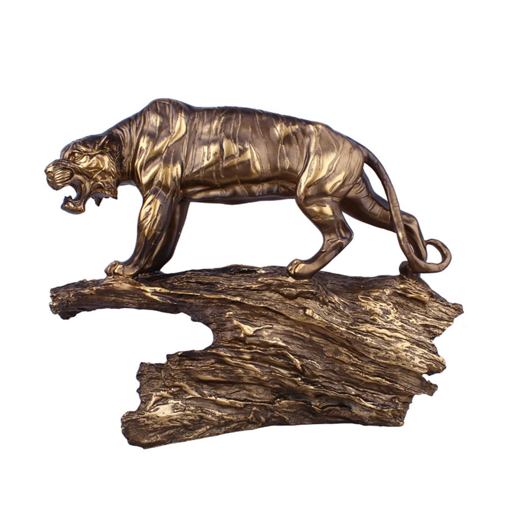 Tiger Sculpture Resin Wild Animal Ornament Craft Home Decor