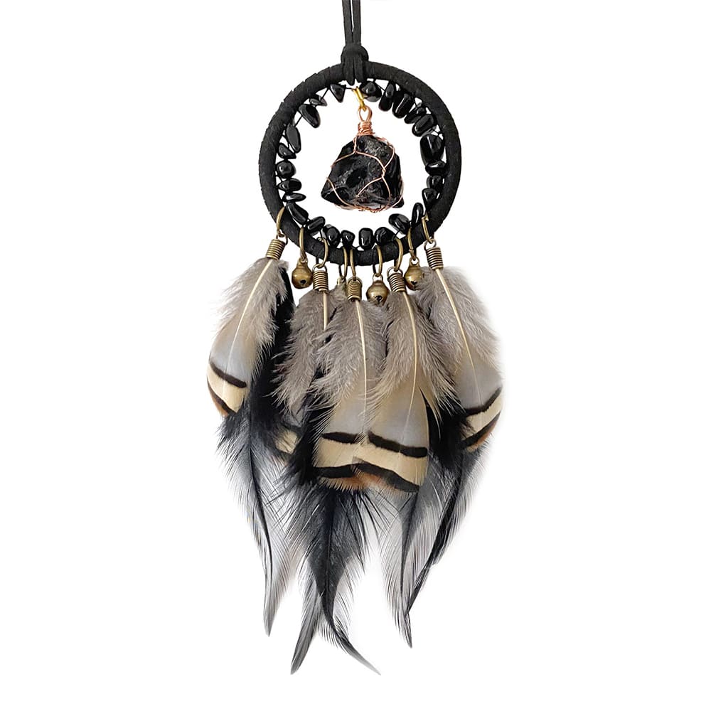 Retro-Style Crystal Dreamcatcher Car Pendant Interior Decoration