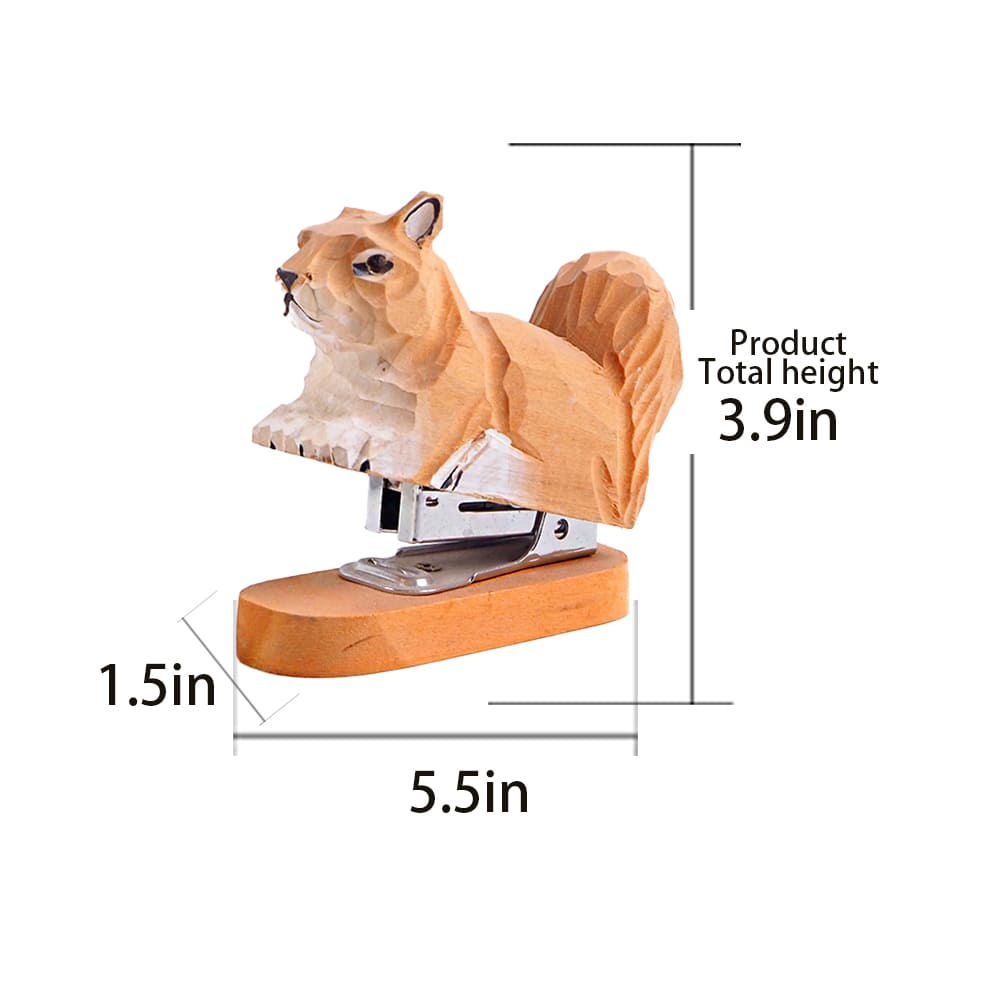 Hand Carved Wooden Animal Shaped Mini Stationery Craft