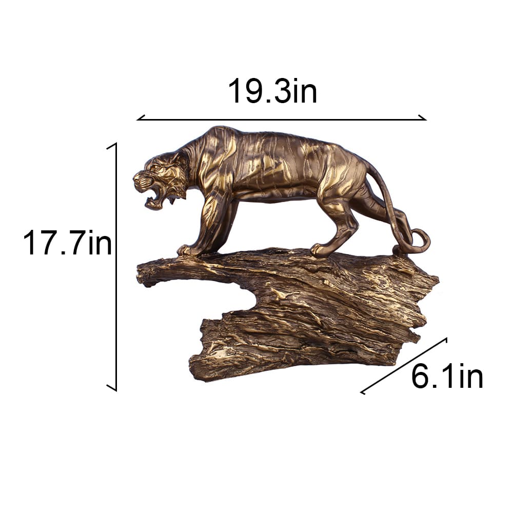 Tiger Sculpture Resin Wild Animal Ornament Craft Home Decor