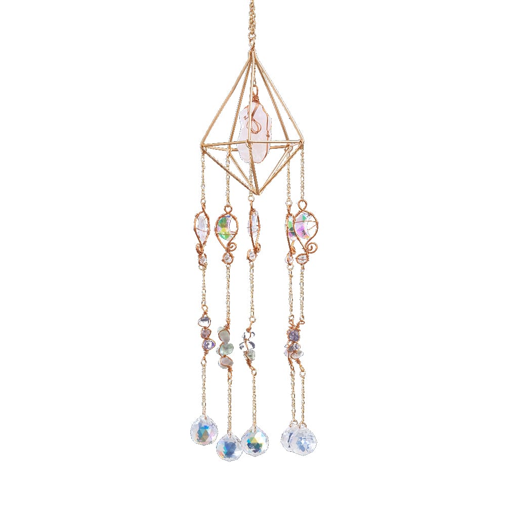 Crystal Rainbow Sun Wind Chime Dreamcatcher Garden Indoor And Outdoor Decoration