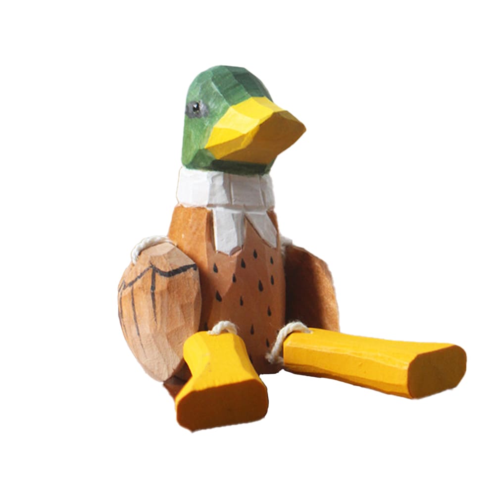 Hand-Carved Hanging Duck Figurine For Home Living Room Decoration