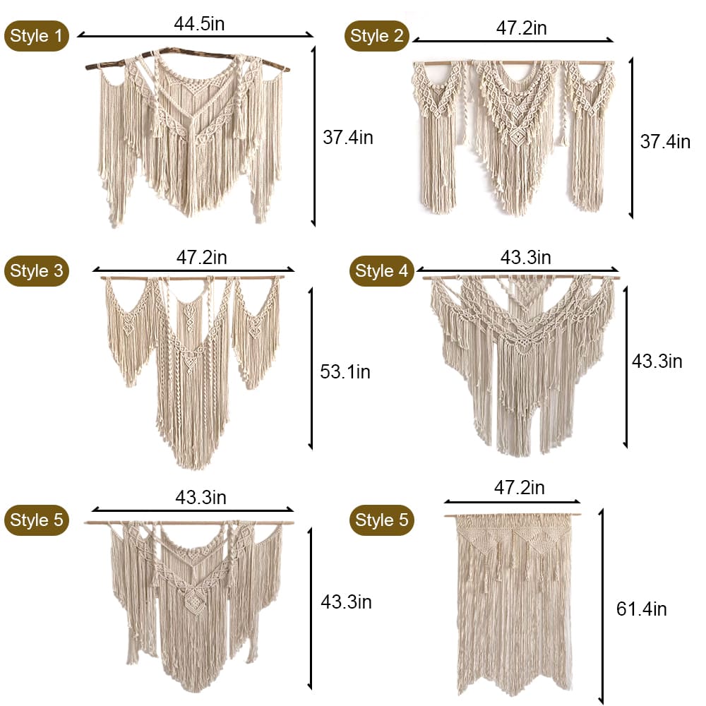 Bohemian Tapestries Hand-Woven Tapestriestassel Wall Decorations