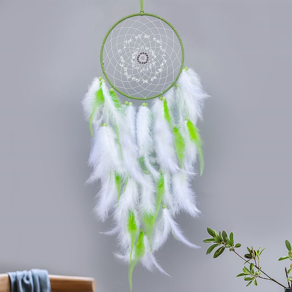 Crystal Feather Dreamcatcher Wind Chime Living Room Decoration Bohemian Decoration