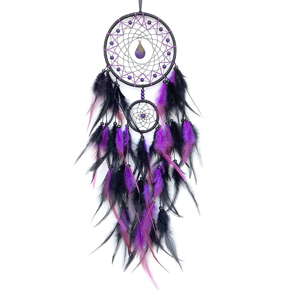 Crystal Dream Catcher Hand-Woven Large Feather Dream Nets For Rooms And Living Rooms