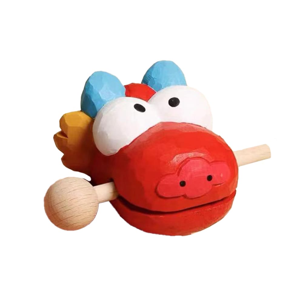 Hand-Carved Wooden Fish Ornaments, Animal Mood Relief Ornaments