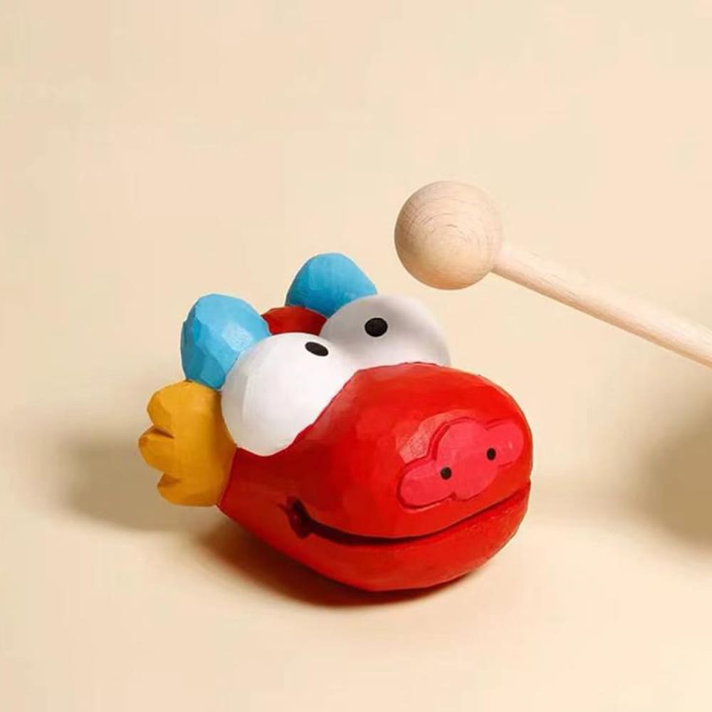 Hand-Carved Wooden Fish Ornaments, Animal Mood Relief Ornaments