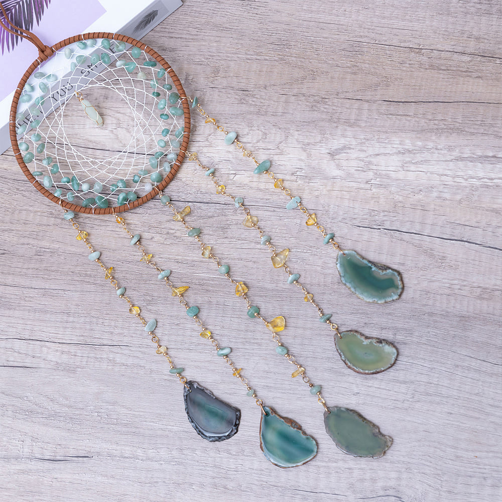 Raw Stone Agate Crystal Crushed Stone Sunshine Dream Catcher & Sunshine Catcher Decoration
