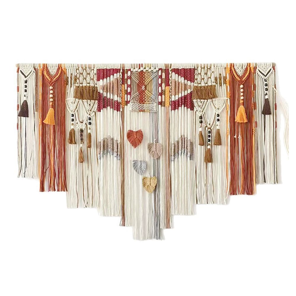 Retro Colorful Large Macrame Wall Hanging Decorated Handmade Tapestries