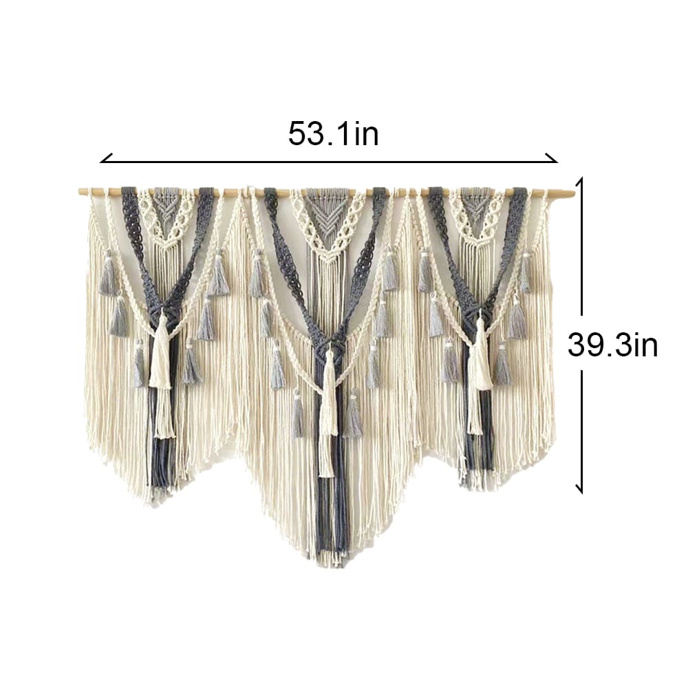 Macrame Wall Hanging Handmade Woven Tapestry Tassel Craft Ornament