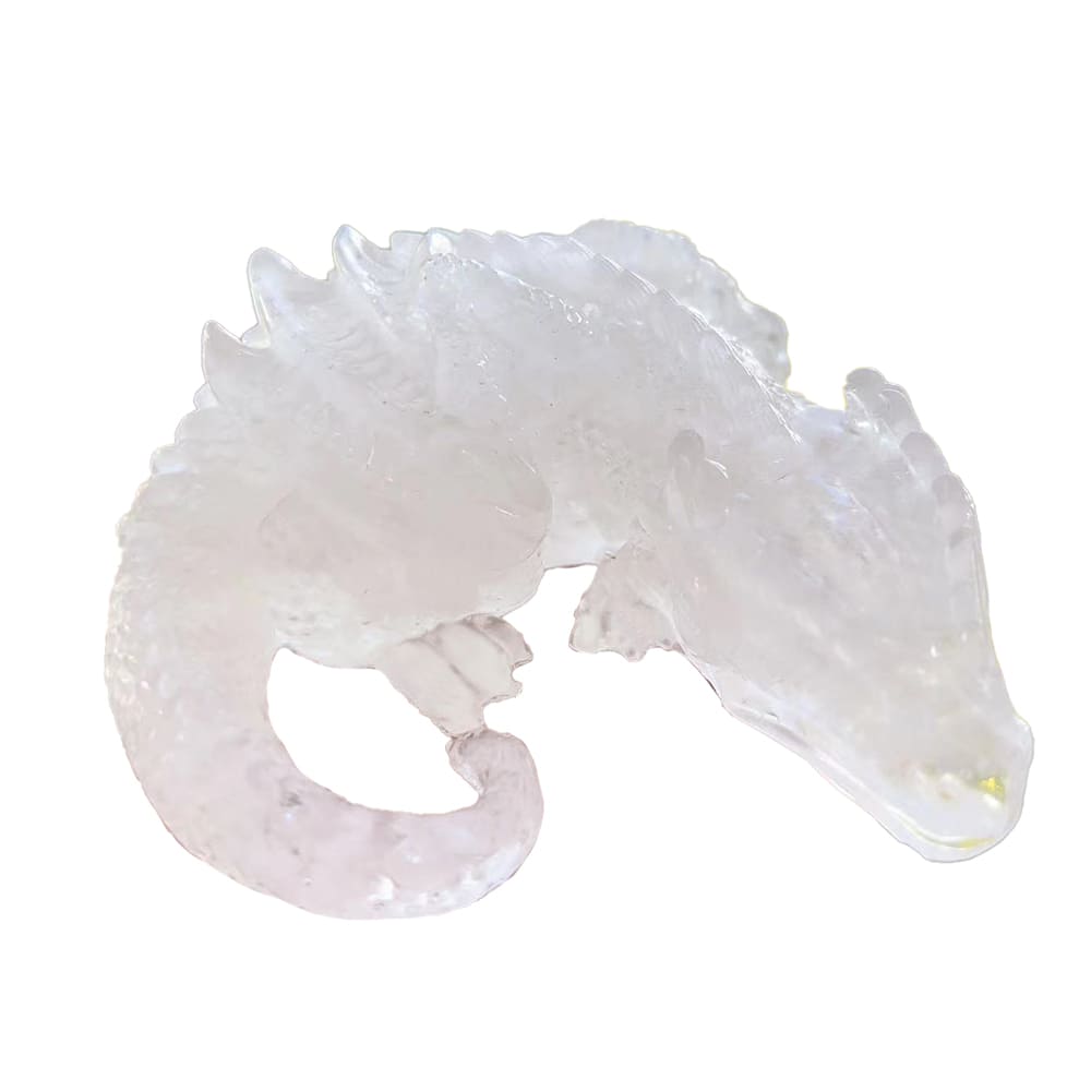 Sleeping Dragon Crystal Stone Animal Figurine Desktop Decor Handicraft