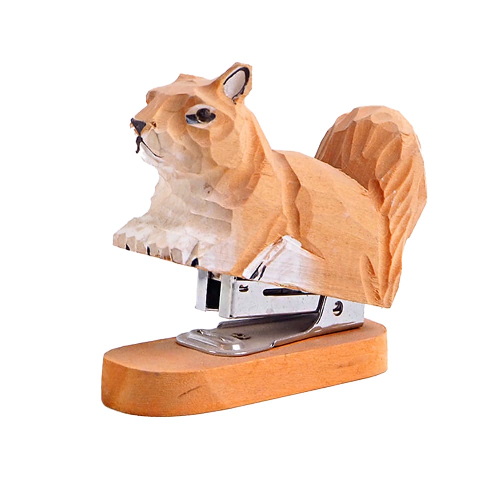 Hand Carved Wooden Animal Shaped Mini Stationery Craft
