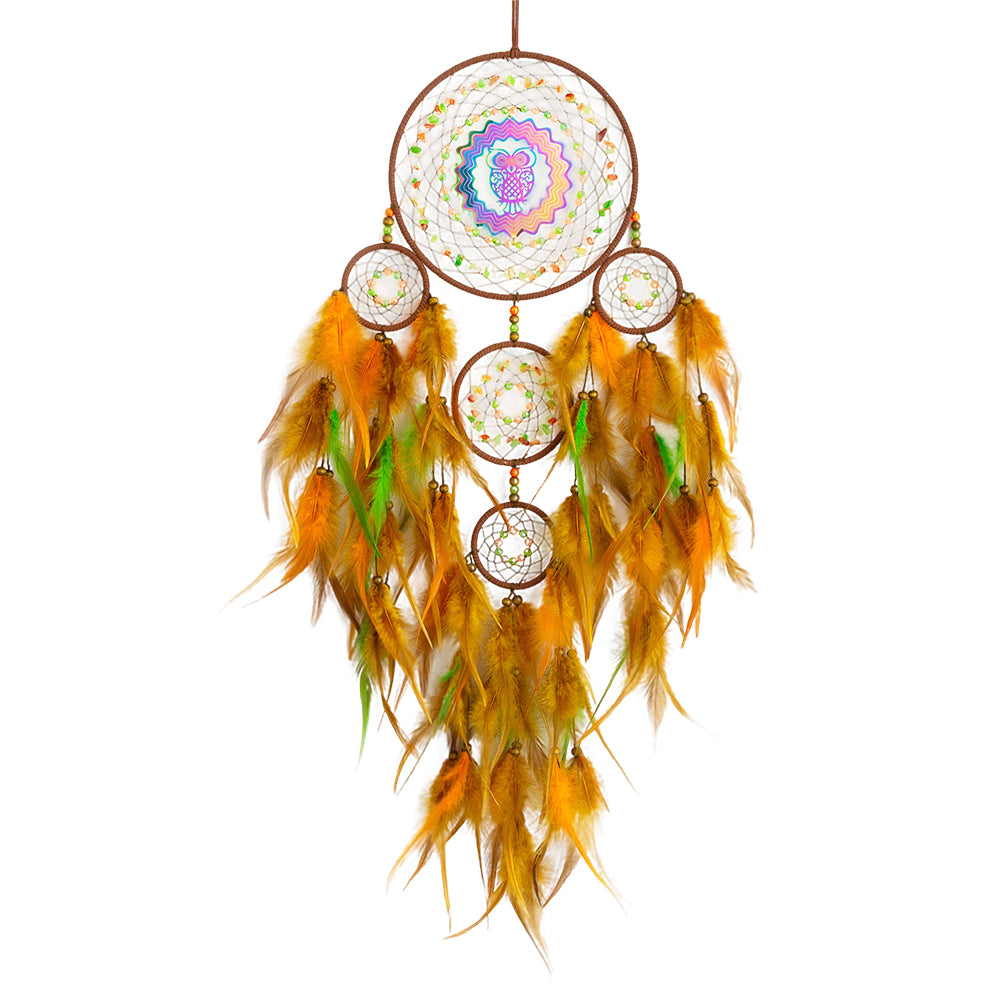 3D Spinning Wind Chime - Owl Ornament with Rotating Design & Bohemian