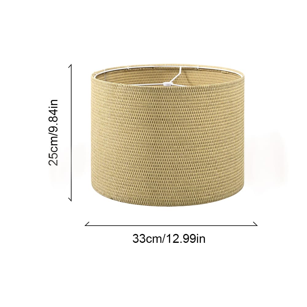 2 Pcs Detachable Bamboo Woven Medium Drum Lampshade Woven Lampshades