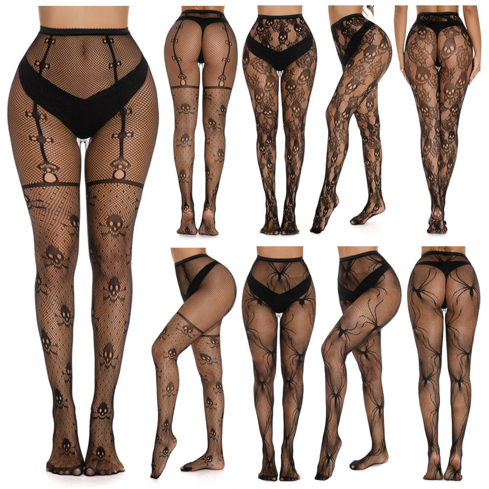 Women's Black Fishnet Tights High Waist Mesh Pantyhose