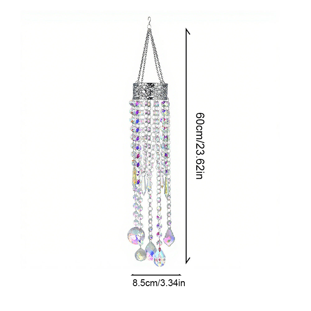 Planet Shape Gold Suncatcher Crystal Prism Suncatcher Windchime Decor
