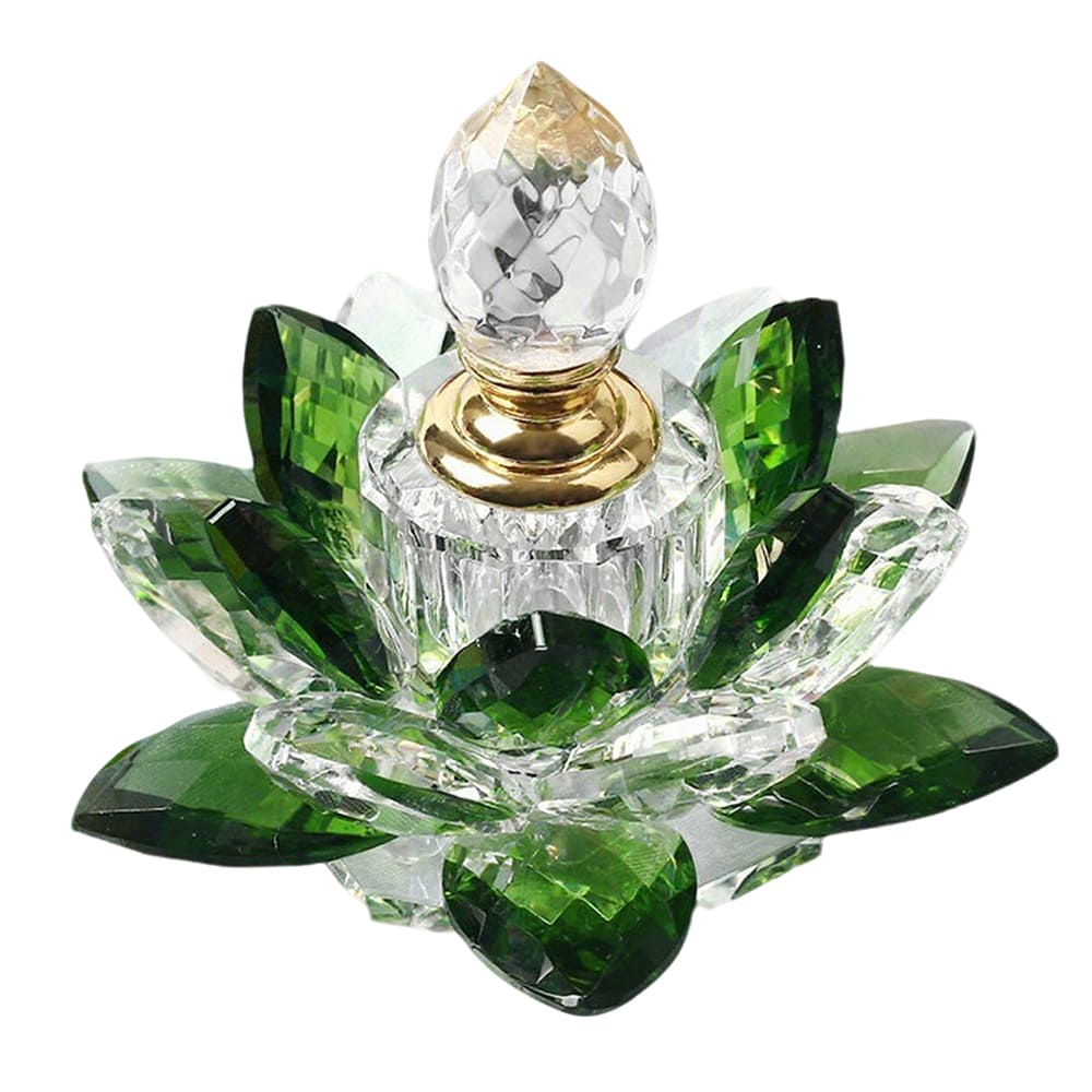 K9 Crystal Lotus Perfume Bottle - Handcrafted Refillable Mini Bottle Gift Box for Holidays