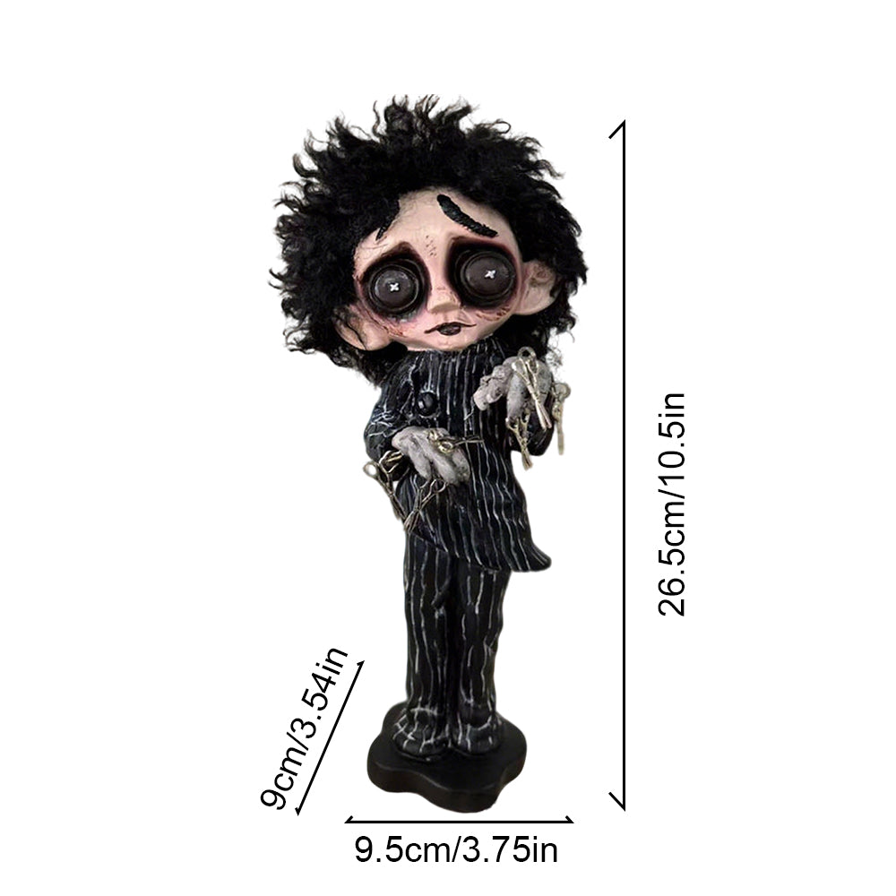Halloween Scene Decor Creative Resin Edward Scissorhands Doll Spooky Craft Ornament