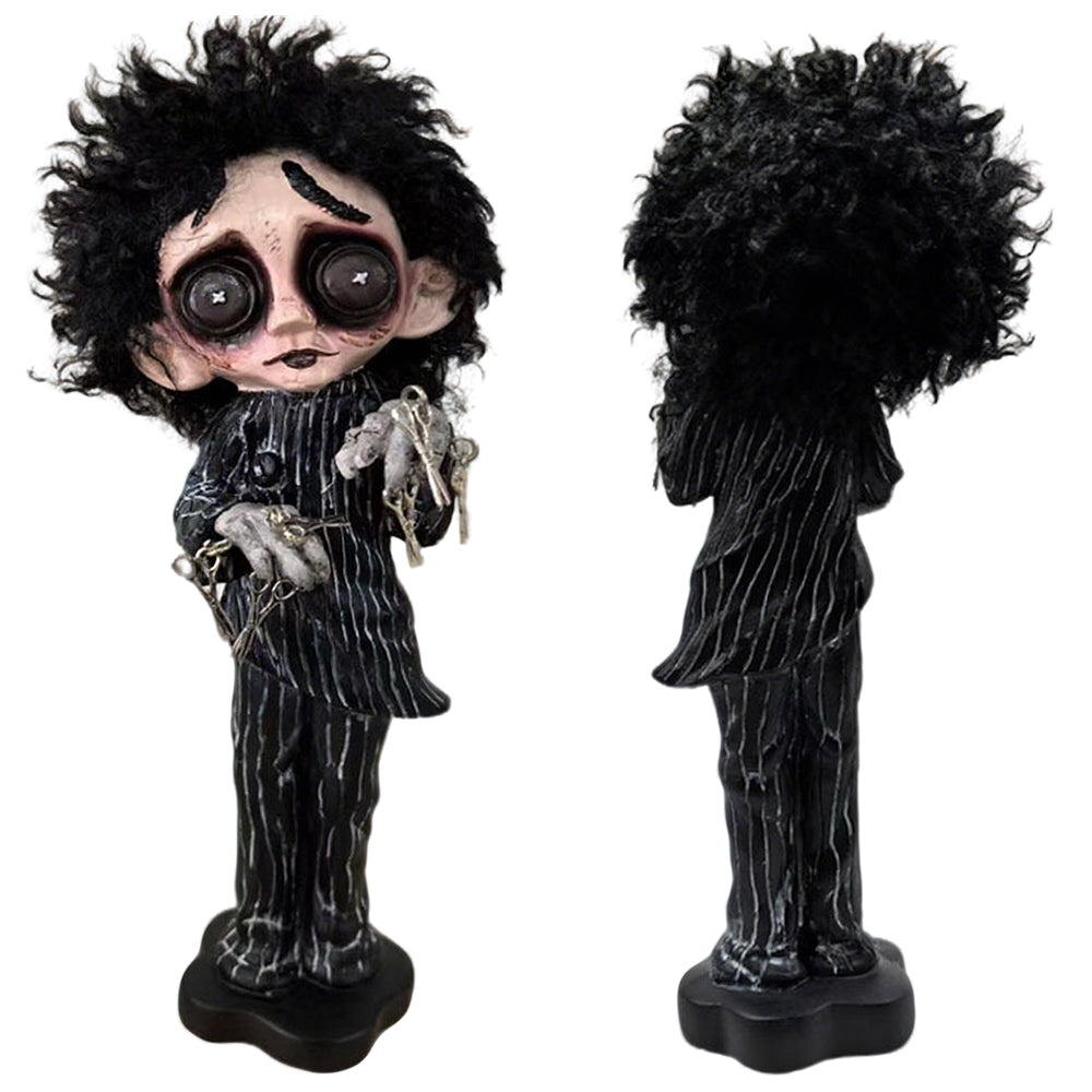 Halloween Scene Decor Creative Resin Edward Scissorhands Doll Spooky Craft Ornament