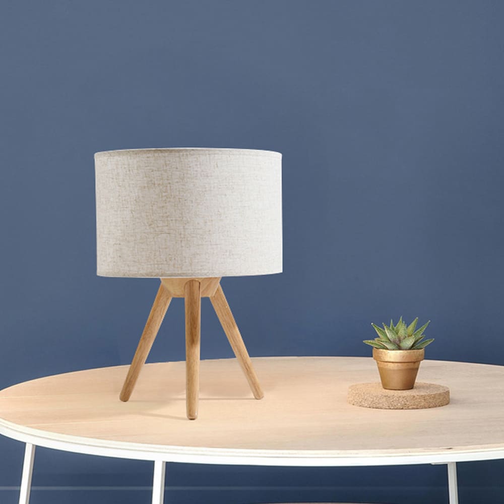 Natural Linen Lampshade Three-Piece Set Detachable Floor Lamp Folding