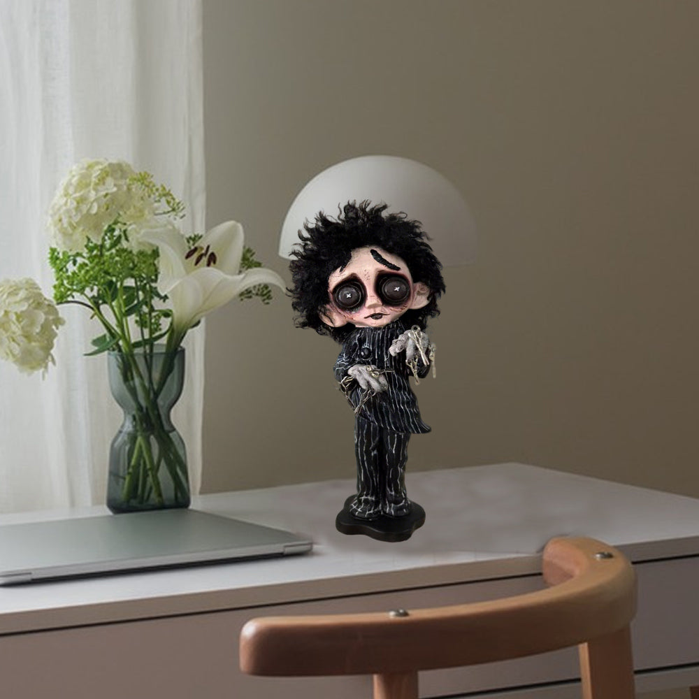 Halloween Scene Decor Creative Resin Edward Scissorhands Doll Spooky Craft Ornament