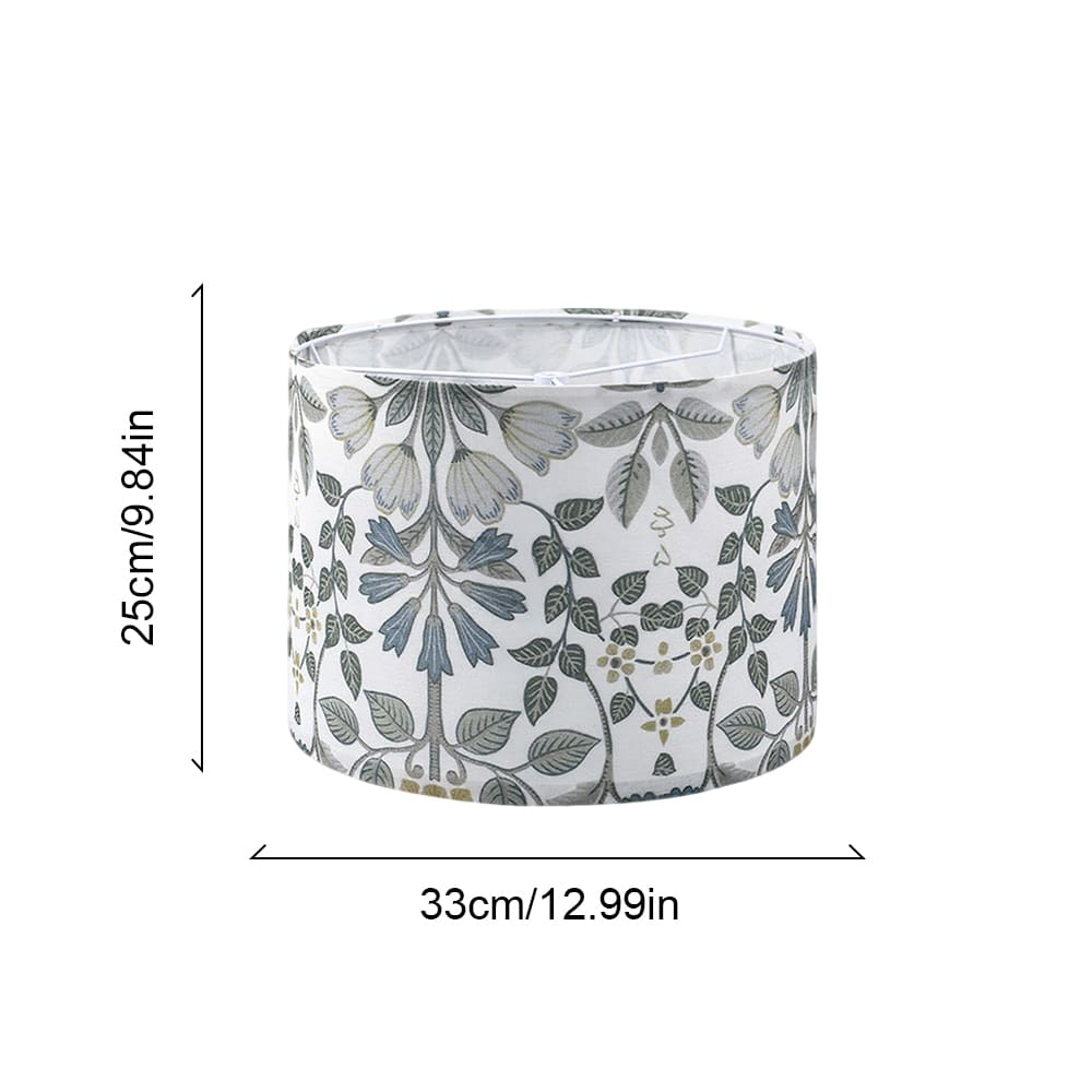 2pcs Medium Lampshade Printing Plants Drum Lamp Shade For TableLamp