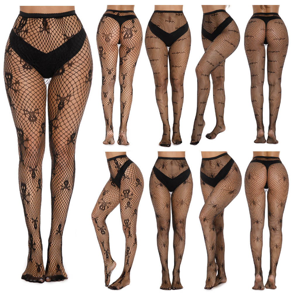 Women's Black Fishnet Tights High Waist Mesh Pantyhose