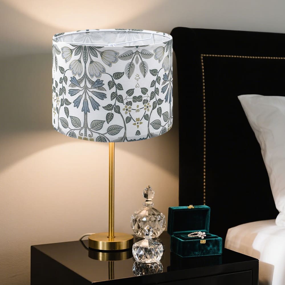2pcs Medium Lampshade Printing Plants Drum Lamp Shade For TableLamp