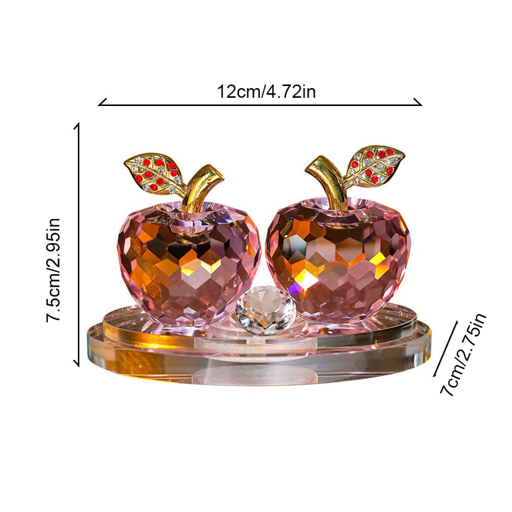 Crystal Apple Interior Craft Hanging Car Air Freshener