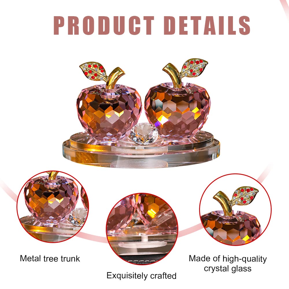 Crystal Apple Interior Craft Hanging Car Air Freshener