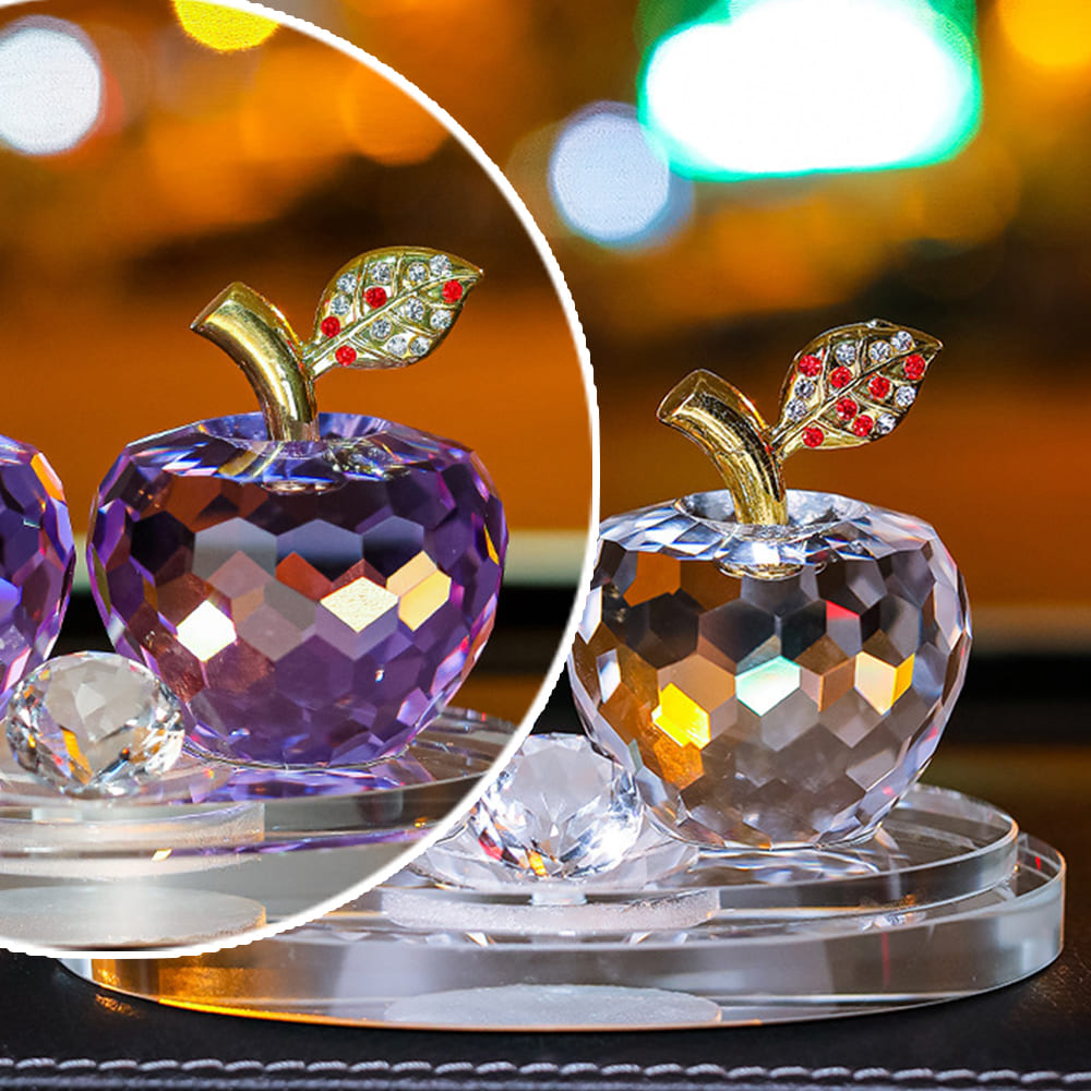 Crystal Apple Interior Craft Hanging Car Air Freshener