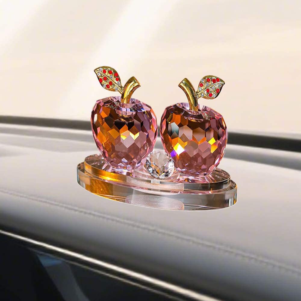 Crystal Apple Interior Craft Hanging Car Air Freshener