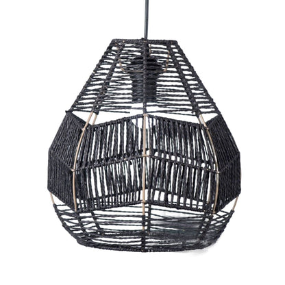 Handwoven Rattan Boho Pendant Light Lamp Shade