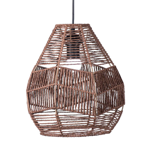 Handwoven Rattan Boho Pendant Light Lamp Shade