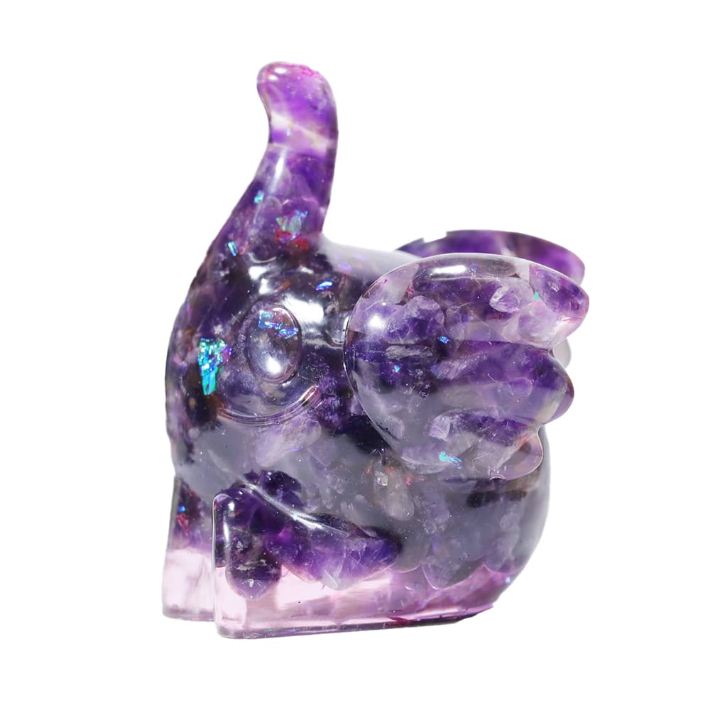 Little Flying Elephant Crystal Stone Statue Home Desktop Decoration