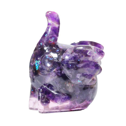 Little Flying Elephant Crystal Stone Statue Home Desktop Decoration