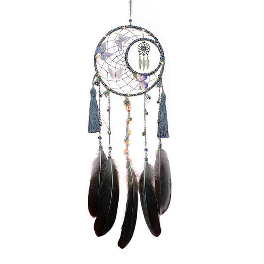 Feather Dreamy Dreamcatcher Hand-Woven Wind Chime with Colorful Copper Wire