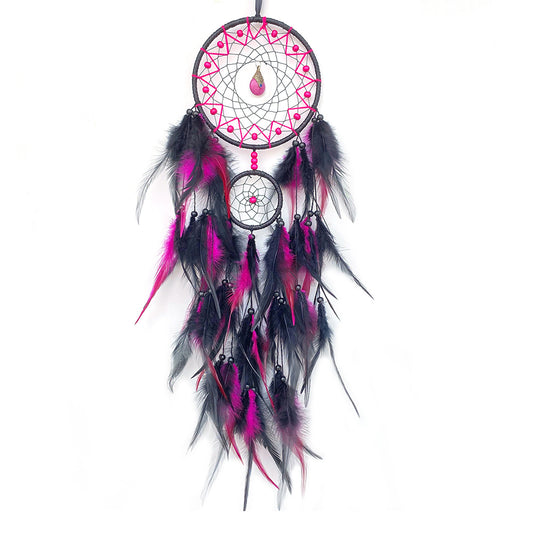 Crystal Dream Catcher Hand-Woven Large Feather Dream Nets For Rooms And Living Rooms