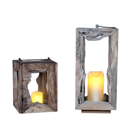 Handmade Rustic Candle Holder – Natural Driftwood Vintage Candlestick