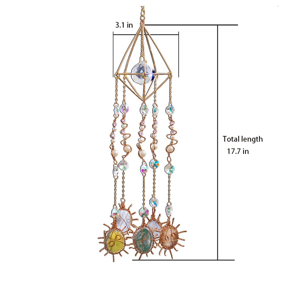 Hanging Prism Crystal Pendant Wind Chime Window Home Garden Decoration Gift