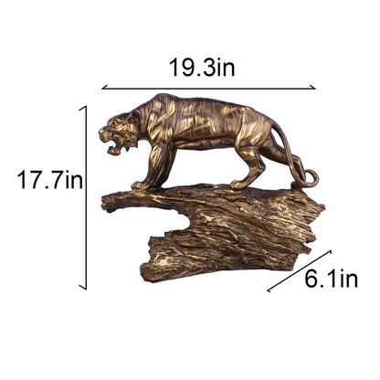 Tiger Sculpture Resin Wild Animal Ornament Craft  Home Decor