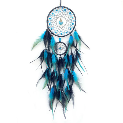 Crystal Dream Catcher Hand-Woven Large Feather Dream Nets For Rooms And Living Rooms