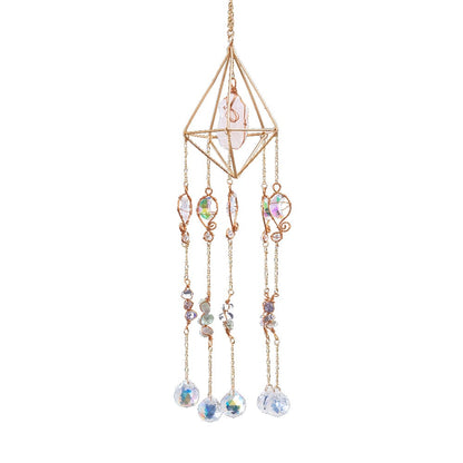 Crystal Rainbow Sun Wind Chime Dreamcatcher Garden Indoor And Outdoor Decoration