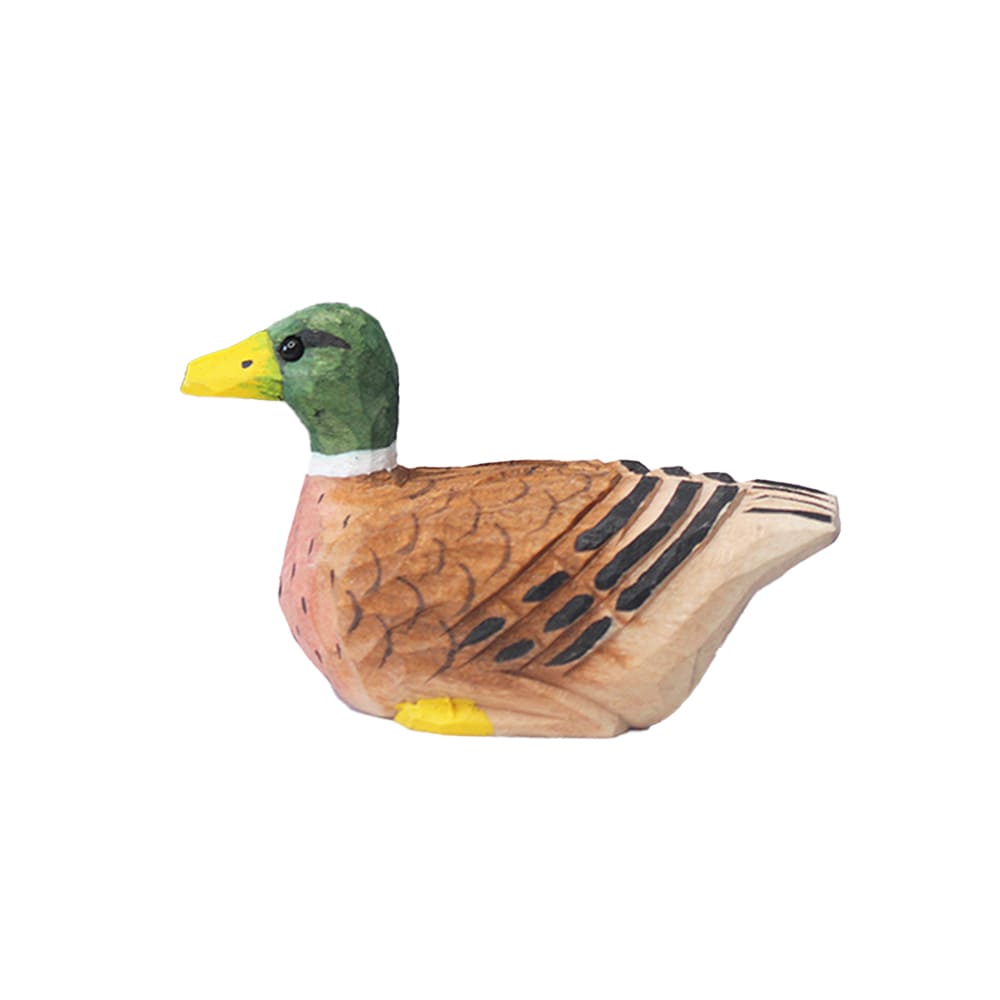 Hand-Carved Hanging Duck Figurine For Home Living Room Decoration