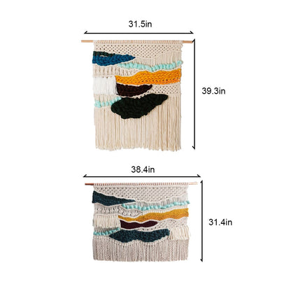 Wall-Mounted Tapestries With Woven Cotton Tassels For Wall Decoration