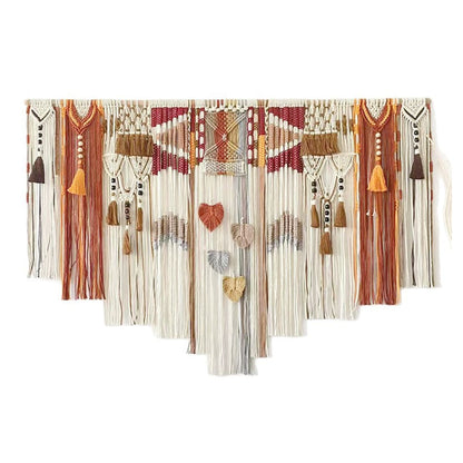 Retro Colorful Large Macrame Wall Hanging Decorated Handmade Tapestries